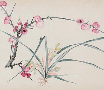 书画图文-书画作品赏析：明代周之冕百花图卷