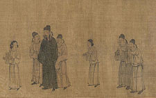 书画高清-明皇观马图 吴道子 唐代 美国波士顿美术博物馆藏